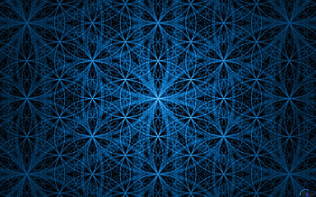 flower of life blue HD wallpaper