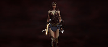 Hot, wonder woman, art HD wallpaper