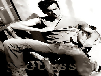 Guess, model, paul, male, jeans HD wallpaper