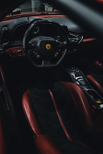 Ferrari, Cars, Car, Steering Wheel, Rudder, Salon HD phone wallpaper