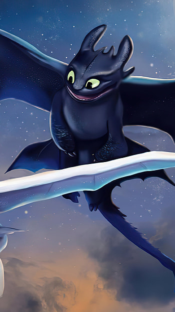Toothless (How to Train Your Dragon), dragon, How to Train Your Dragon, movie, How to Train Your Dragon: The Hidden World HD phone wallpaper