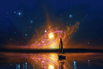 Astronomy Exo Planet Boat Scenery , boat, artist, artwork, digital-art HD wallpaper