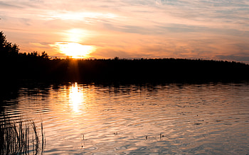 Landscape, Water, Sunset, Sun, Lakes HD wallpaper