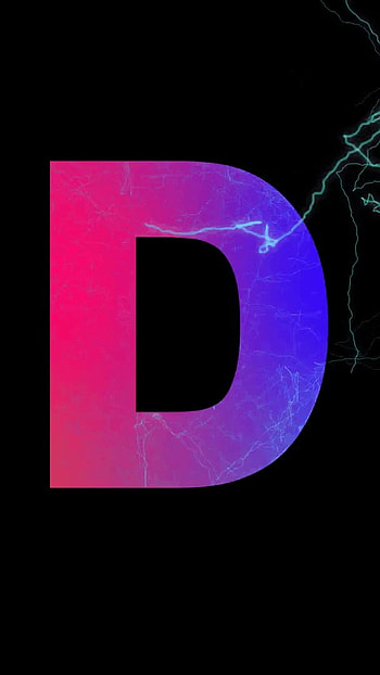 D Letter, Neon Alphabet HD phone wallpaper