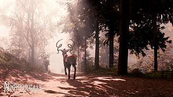 Mystical Deer in Enchanted Forest: Nightingale, video game, Nightingale HD wallpaper