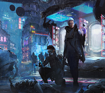 Children Of A Neon God Cover, cyberpunk, scifi, artwork, artist, digital-art, artstation HD wallpaper