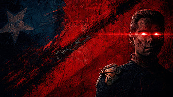 Homelander : Crimson Gaze —, Homelander (The Boys), Man, Soldier, American Flag HD wallpaper
