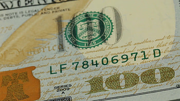 Benjamin Franklin portrait on 100 US dollar bill close up, the is rotated Stock Video Footage - VideoBlocks HD wallpaper