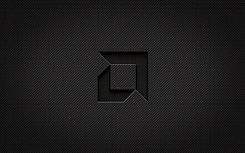 AMD carbon logo, , grunge art, carbon background, creative, AMD black logo, brands, AMD logo, AMD HD wallpaper
