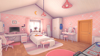 MiSide: Vibrant Ultra of a Dreamy Pink Room, video game, MiSide HD wallpaper