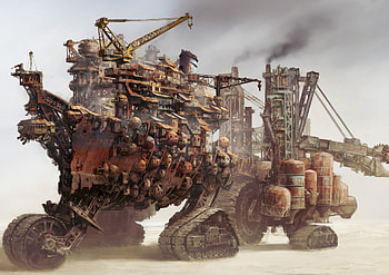 Mortal Engines, Fantasy landscape, Steampunk city HD wallpaper