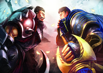 League of Legends, Garen Darius fantasy, Warriors swords, Gaming HD wallpaper