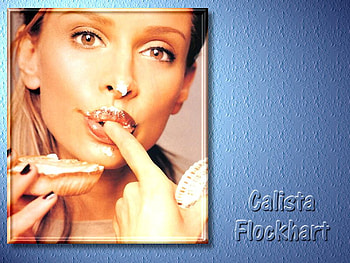 Calixta Flockhart, pretty eyes, cute, actress, sexy eat, female HD wallpaper