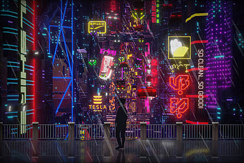 In Cyberpunk City , cyberpunk, city, artist, artwork, digital-art, deviantart HD wallpaper
