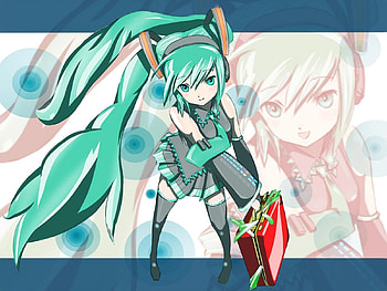 Hatsune Miku, awesome, leek, cute, vocaloid, spring onion, beauty, nice, miku, suitcase, negi, vocaloids, hatsune, thighhighs, skirt, blue eyes, twintail, blue hair, aqua, beautiful, anime, pretty, cool HD wallpaper