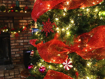 Christmas Time, decoration, glitter, lights, tree HD wallpaper