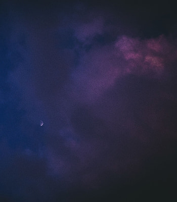 Sky, Night, Clouds, Moon, Dark HD phone wallpaper