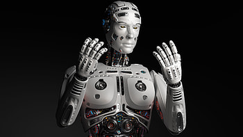 Artstation robot man, Complete 3D model, Realistic details, Artistic excellence HD wallpaper