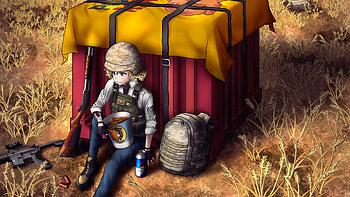 Pubg Air Drop Anime Art , pubg, playerunknowns-battlegrounds, 2018-games, games, anime HD wallpaper