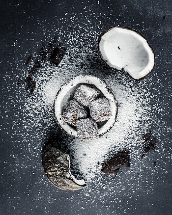 Food, Chocolate, Coconut, Coconut Flakes, Coconut Shavings HD phone wallpaper