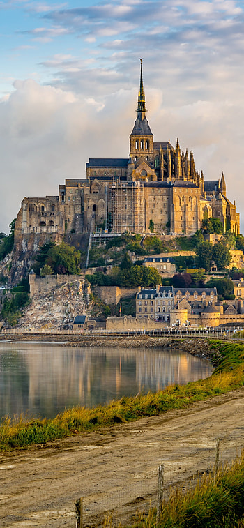 Mont Saint Michel, architecture, France, religious HD phone wallpaper