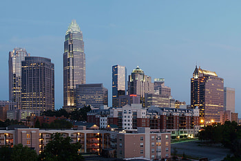 Charlotte NC Skyline, Travels, Places Around HD wallpaper