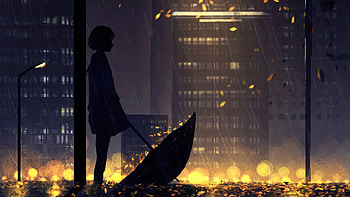 Anime Girl Rainy Reverie, anime-girl, anime, rain, artist, artwork, digital-art, pixiv HD wallpaper