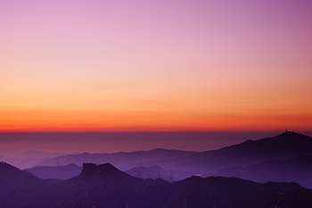 Nature, Sunset, Rocks, Relief, Dahl, Distance, Gradient HD wallpaper