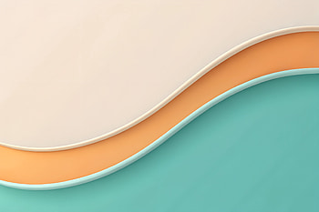 Soft Pastel Orange and Pale Teal with a Dynamic Wavy Divider and Blank White Center., curves, Abstract HD wallpaper