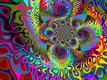 Rainbow Fire, swirl, colourful, rainbow, fire HD wallpaper