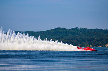 Thrilling hydroplane races, Hydrofest excitement, Fast-paced action, Adrenaline on water HD wallpaper
