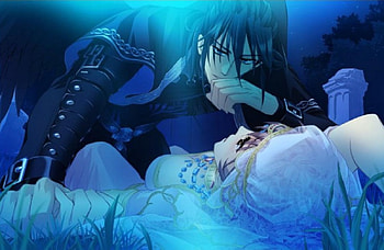 Miku & Sou, night, cg, couple, game, arabian HD wallpaper