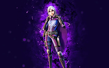 Torin, , violet neon lights, Fortnite Battle Royale, Fortnite characters, Torin Skin, Fortnite, Torin Fortnite HD wallpaper