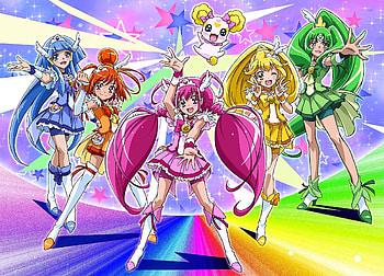 Glitter Force , Sparkling visuals, Magical transformations, Anime aesthetics HD wallpaper