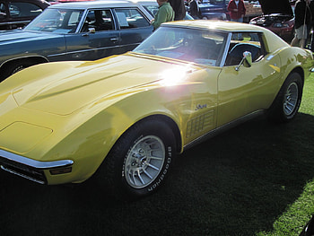 Chevrolet Corvette, graphy, black, yellow, Chrome, tires, Chevrolet HD wallpaper
