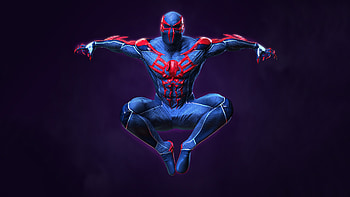 Spider Man 2099, spiderman, superheroes, artwork, artist, artstation HD wallpaper