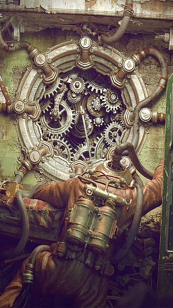 Assemblage, Steampunk, Hacker HD phone wallpaper