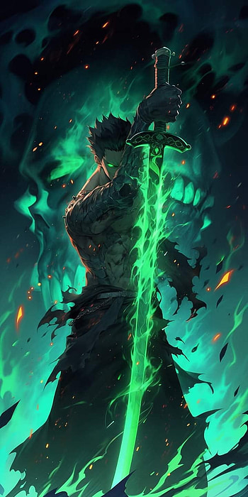 Zoro, Anime, One Piece, Roronoa Zoro, green anime HD phone wallpaper