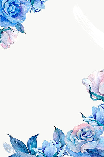 premium png of Watercolor flower frame png design by Adjima about blue flower, blue flower frame, flowers watercolor, blue rose, and rose watercolor 2472944, Blue Flower Border HD phone wallpaper