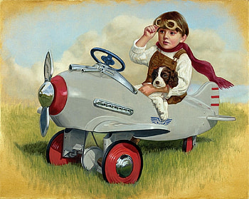 my airplane, retro, childhood, vintage, airplane HD wallpaper