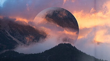 Geometric landscape HD wallpaper