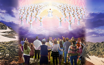 The Second Coming of Jesus, Heaven, people, angels, Jesus HD wallpaper