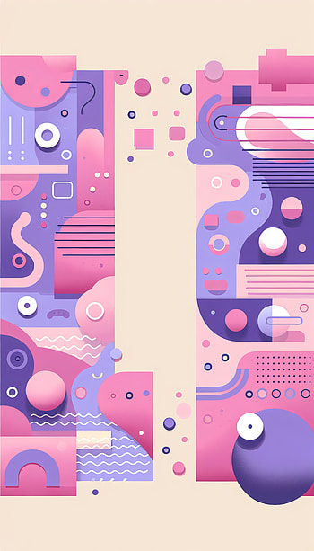 This Abstract Palette, Abstract, geometry, Digital Art, pink HD phone wallpaper