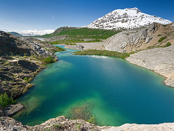 Snow, River, Mountain, Mountains, , Forest HD wallpaper