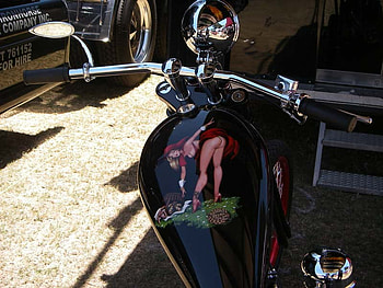 Riding Hood, motorcycle, bike, motor bike, little red riding hood, chopper HD wallpaper