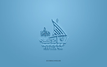 Hidd SCC, creative 3D logo, blue background, Bahraini Premier League, 3d emblem, QSL, Bahraini Football Club, Al Hidd, Bahrain, 3d art, football, Hidd SCC 3d logo HD wallpaper