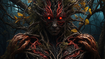 Tree Monster, tree, monster, flower, scary, forest HD wallpaper