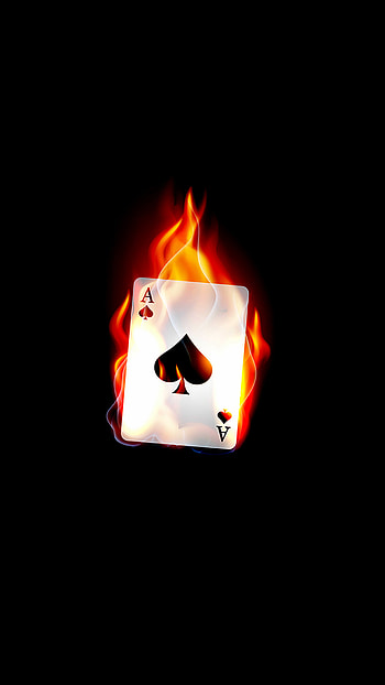 Card in Fire, red, zero, break, black, dark, hartbreake, hartbrack HD phone wallpaper