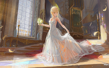 Genshin Impact, church, video game, bride HD wallpaper