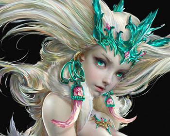 Fantasy Girl, face, fantasy, art, woman HD wallpaper